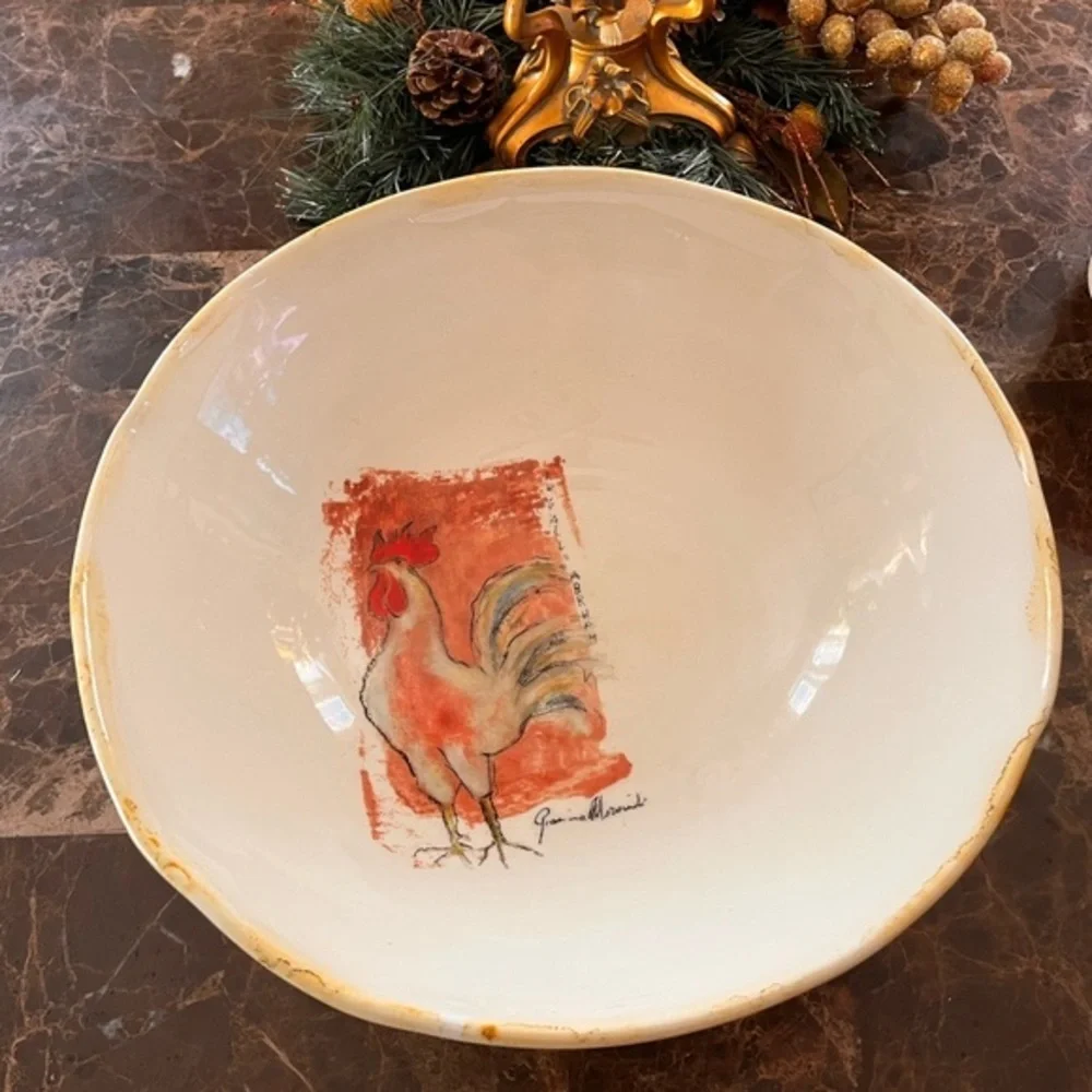 Vintage Sur La Table PASTA SALAD BOWL Italian pottery